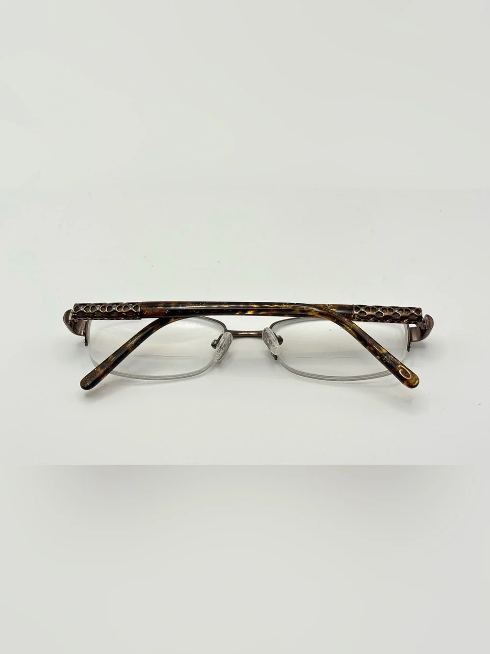 Oscar de la Renta OSL466 Brown Half-Rim Sunglasses Frames Only